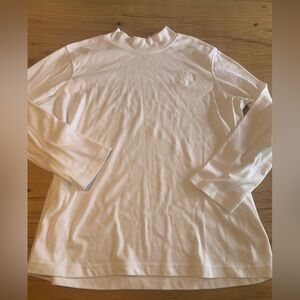 Blair Long Sleeve Mock Turtleneck Tee Shirt White Women’s XXL Preloved‎